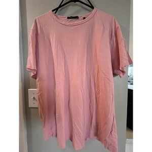 Greyson T-Shirt Mens Large‎ Pink Short Sleeve Crew Neck Blank 100% Cotton